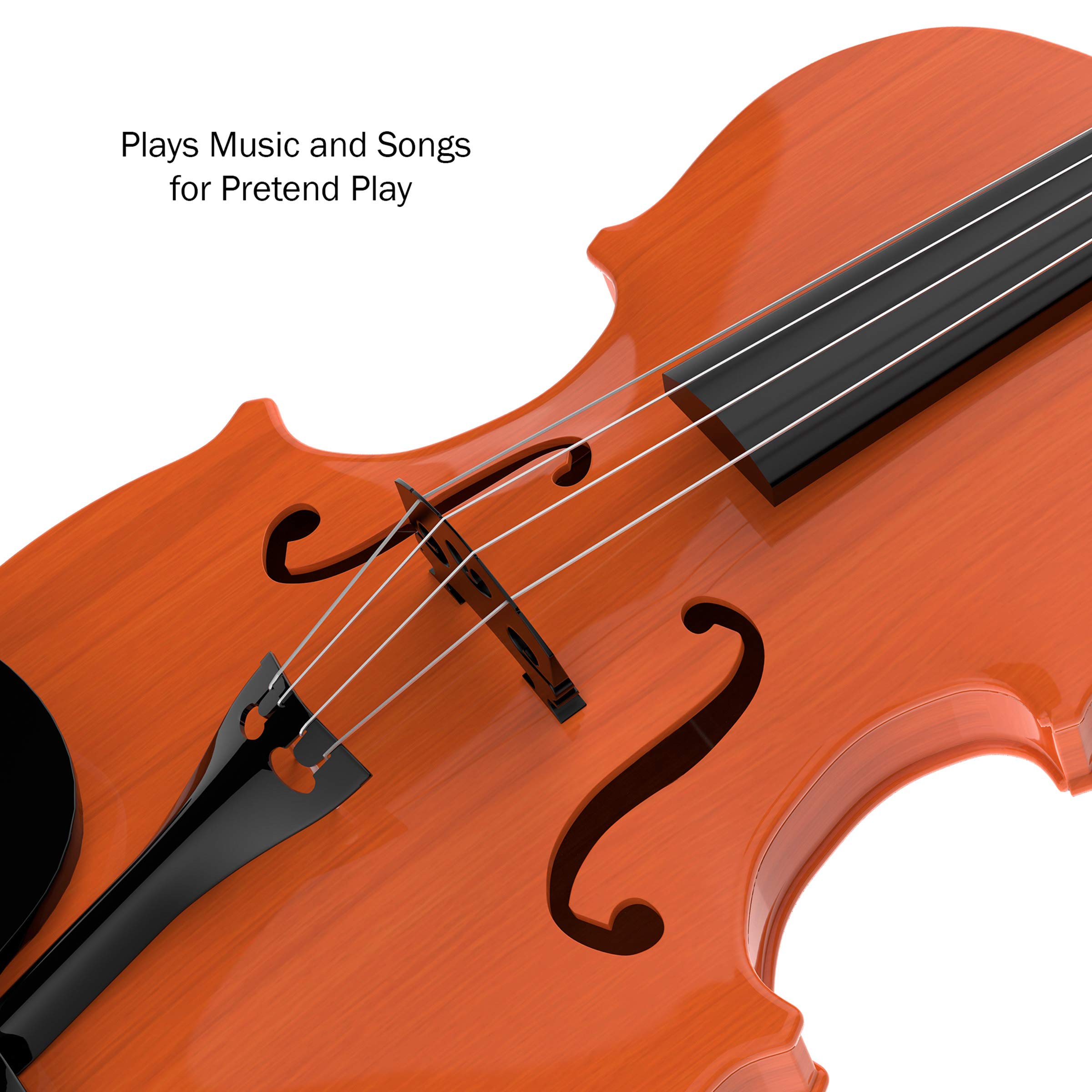 Hey! Play! Kid’s Toy Violin with 4 Adjustable Strings and Bow - Musical Sounds- Realistic-Looking Instrument for Learning Classical Music