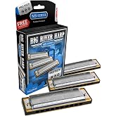 Hohner Big River Harp 3 piece Pro Pack keys of G,A,C