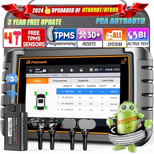 Tpms Sensor Code Reader 2024 FOXWELL NT809TS Full TPMS Tool, TPMS Programming Tool TPMS ...