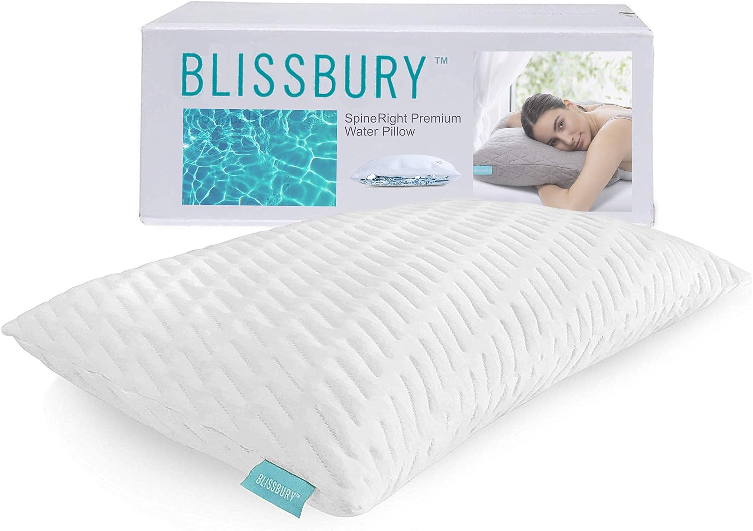 BLISSBURY SpineRight Adjustable Water Pillow with Ultra