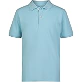 Calvin Klein Boys Short Sleeve Micro Pique Solid Polo, Button Closure, Soft & Comfortable