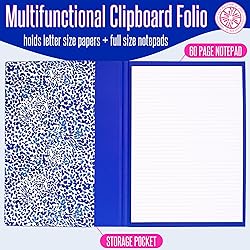Lilly Pulitzer Blue Clipboard Folio with Notepad