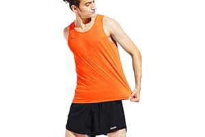 TLRUN Men's Running Tank Top Ultra Lightweight Marathon Singlet Shirts Dry Fit Workout Sleeveless T-Shirt