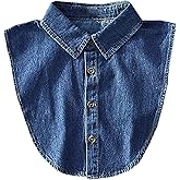 Denim Fake Collar Detachable Blouse Dickey Collar Half Shirts Faux False Collar for Women & Men Favors