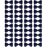 JaGely 40 Pcs Bow Tie for Men Pre-tied Adjustable Tuxedos Bowtie Formal Clip on Bow Satin Bowtie for Costume Wedding Party