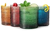 Khen Plastic Hobnail Drinking Glasses Set of 4