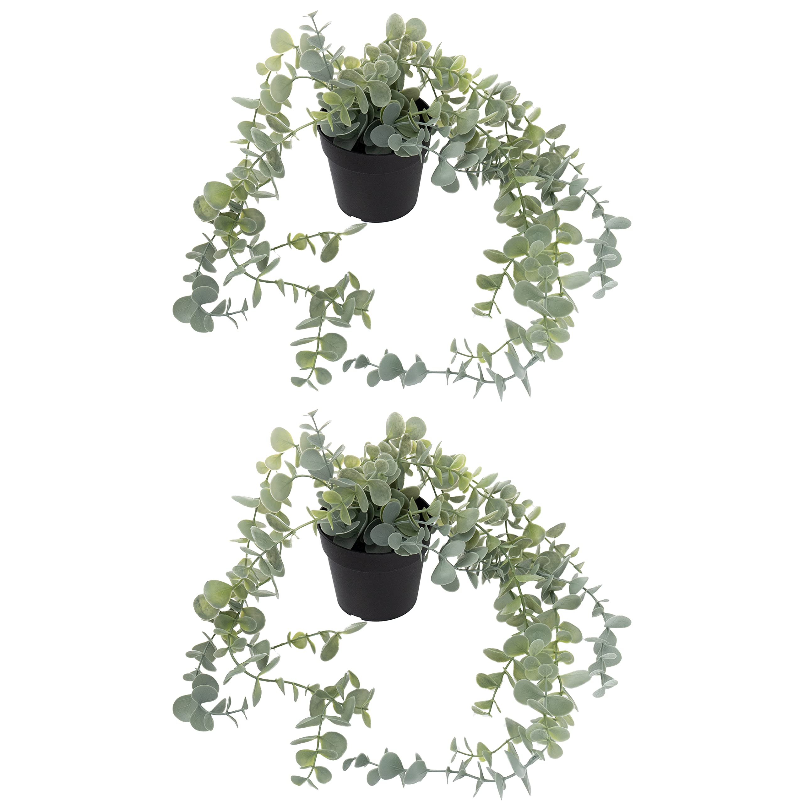 Ikea FEJKA Artificial Potted Plant, Hanging/Trailing Eucalyptus, 58x9 Centimetres - Set of 2
