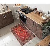 Keen Home Design 2x3 Rug - Machine Washable Entry Rug with Non-Slip Backing, Ideal for Enteryway, Kitchen, Bathroom, Laundry Room - Vintage, Easy Clean, Durable, Low Pile Rug - (2' x 3')