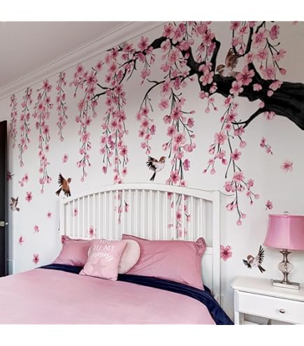Komar Adesivo Murale Decorativo Orchidea - 100x70 Cm - ViolA/Bianco/Verde - Rimovibile