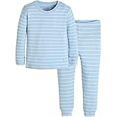 moimoln Stripe Pajamas Set 12M-8Y Ribbed Unisex Baby & Toddler, Soft Viscose, Snug-Fit, Everyday Sleepwear