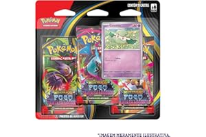 Pokémon TCG, Blister triplo Cottonee me02 fogo Fantasmagórico