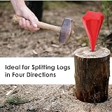 TOPWAY Log Splitter Wedge 4 lbs Heavy Duty Steel Diamond Shape view 5