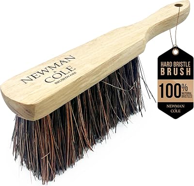 Newman and Cole Natural Wooden Hand Brush Stiff Bassine Bristles