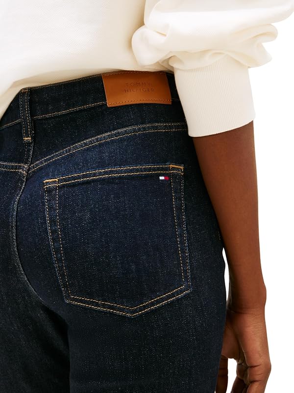 Jean Femme Hose Rinse Slim Taille Mi-Haute, Bleu (Denim Rinse 01), 28W/24L