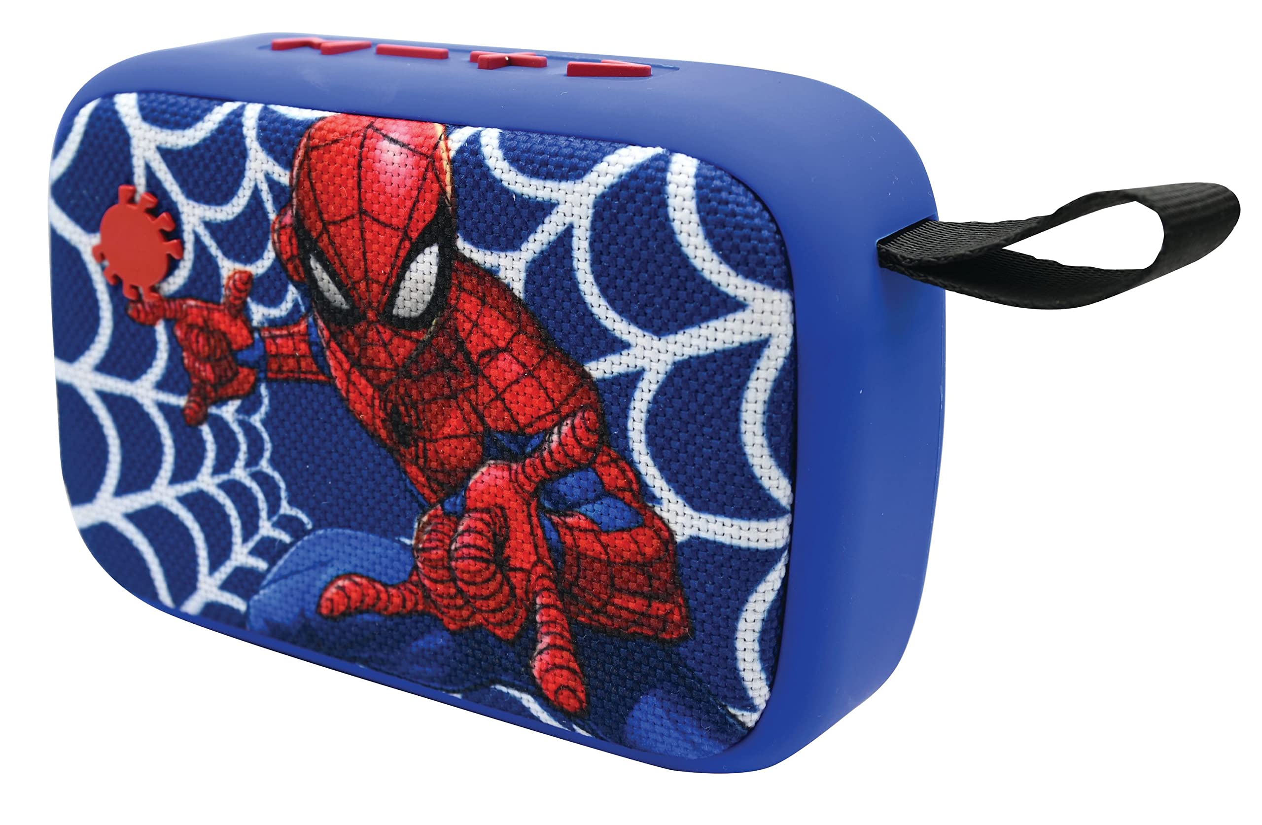 LEXIBOOK, Spider-Man, Portable Bluetooth Speaker, Wireless, USB, SD card, Rechargeable battery, Blue/Red, BT018SP