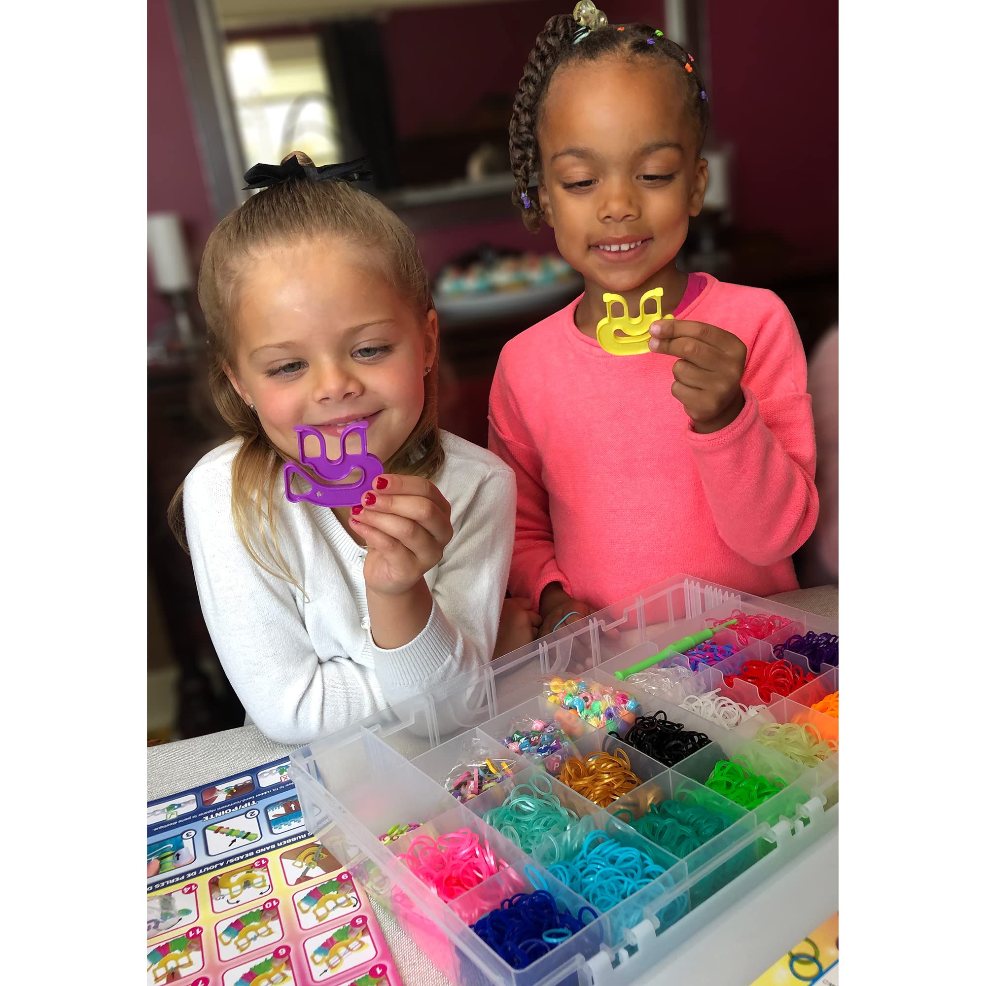 Rainbow Loom® Loomi-Pals™ MEGA Combo Set, Features 60 Cute Assorted LP Charms, The New RL 2.0, Happy Looms, Hooks, Alpha & Pony Beads, 5600 Colorful Bands All in a Carrying Case for Boys and Girls 7+