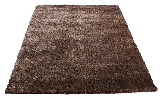 Amazon De Moderner Hochflor Teppich Shaggy Cosee Beige Brown