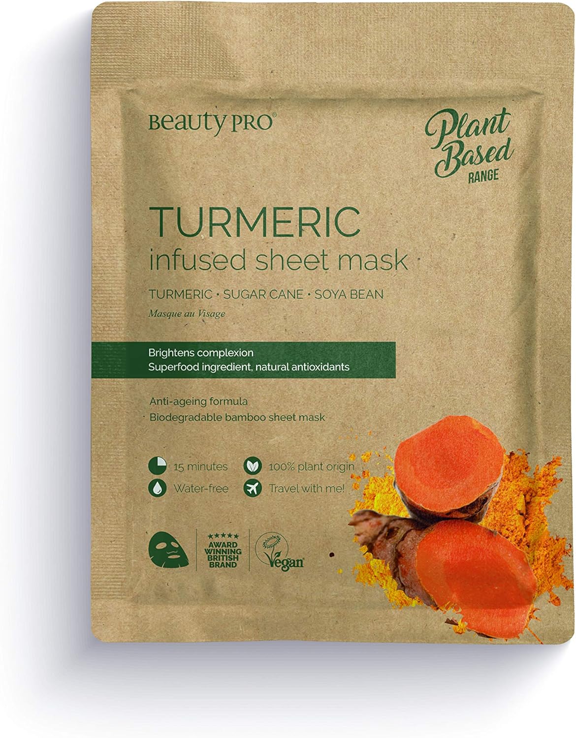 BeautyPro TURMERIC Infused Face Sheet Mask Amazon.co.uk Kitchen & Home