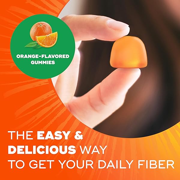 METAMUCIL FIBER GUMMIES FOR ADULTS, NO SUGAR ADDED ORANGE FLAVOR, 5G PLANT BASED PREBIOTIC FIBER SUPPLEMENT BLEND, 72 COUNT