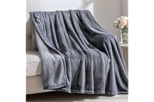 CEAMORFCO Heated Blanket Electric Full Size with 6 Heat Levels & 10 Time Settings, Heating Blanket with Flannel & Sherpa for Bed, Full Body, Couch, Home Office Use, Machine Washable, Warm Gift (Grey 72"x84")