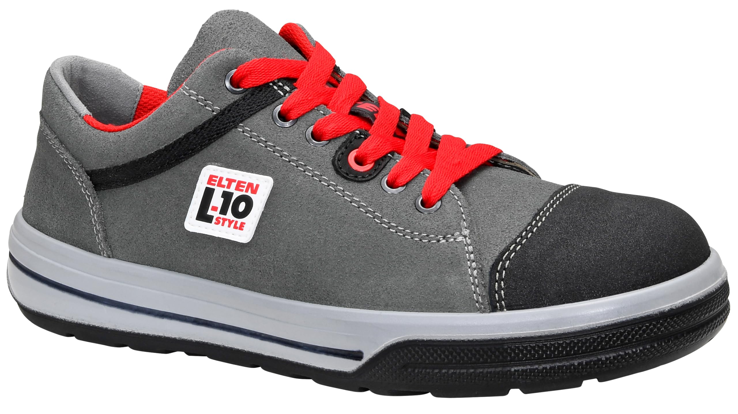 Elten El-722071_43 Safety Shoes, Grey-Red, 43 Size 722071-43