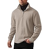 Herberton Men's Quarter Zip Pullover Soft Fleece-Lined Mock Neck Thermal Casual Long Sleeve Sweatshirt (S-2XL)