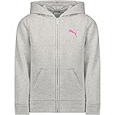 PUMA girls Core Logo Zip Up Hoodie