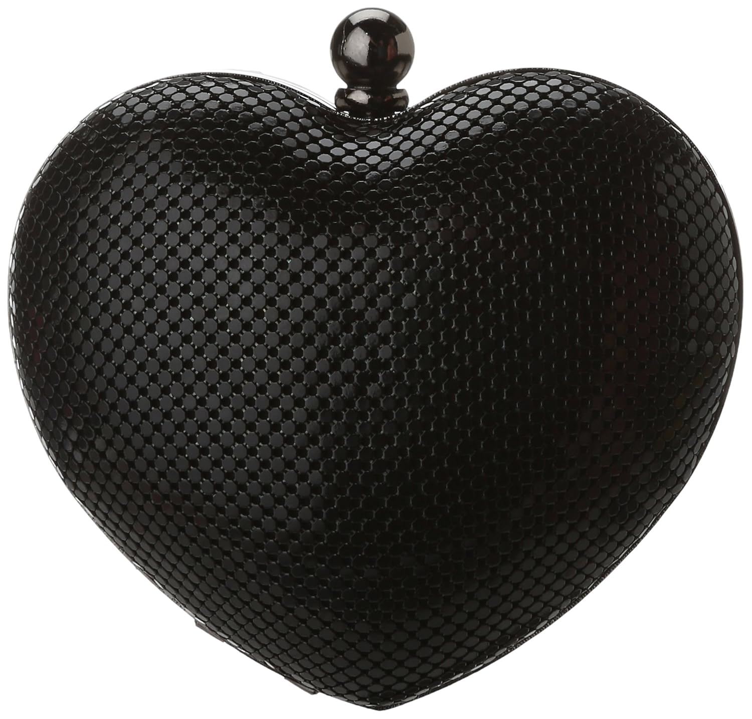 Buy Whiting & Davis Heart Clutch, Black, one size at Amazon.in
