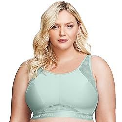 Full Figure Plus Size No-Sweat Mesh Sports Bra