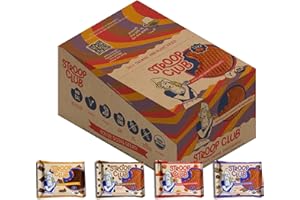 Stroop Club Caramel Delights Cookies | Organic Waffles and Plant Based | Vegan Healthy Snacks Stroopwafels - 12 x 2 Pack of Waffles Each of Traditional, Chocolate, Chai, & Coffee