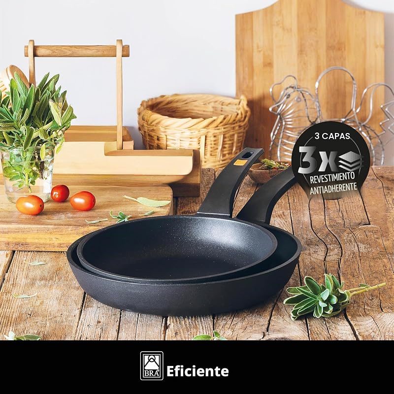 Efficient | Set 2 sartenes 20-24 cm, aluminio fundido con antiadherente