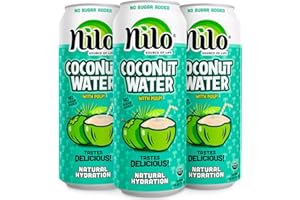 NILO 100% Pure Coconut Water | NO Sugar added | GMO FREE | NOT from Concentrate | 10.8 oz (Pack of 12)