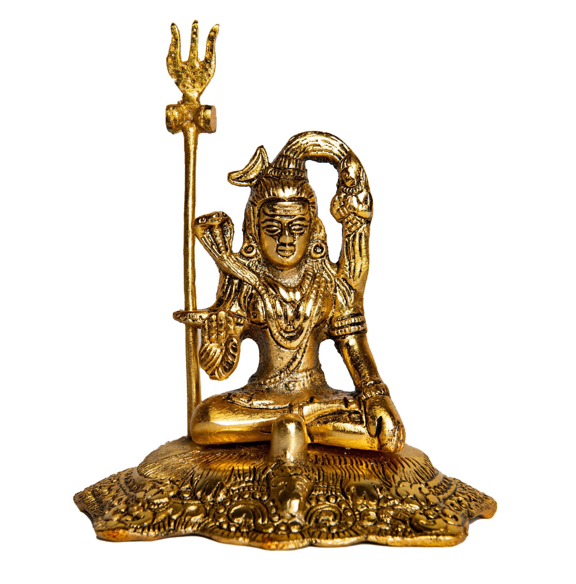 WC_Shiva Statue Figurines Home Decor The Triadic Heart of Shiva Pariwar with Shiv Ling Meet My Hindu Gods Mini Hindu Statues/Statue Shiva/Shiva Lingam/Lord Shiva Car/Sculpture Décor