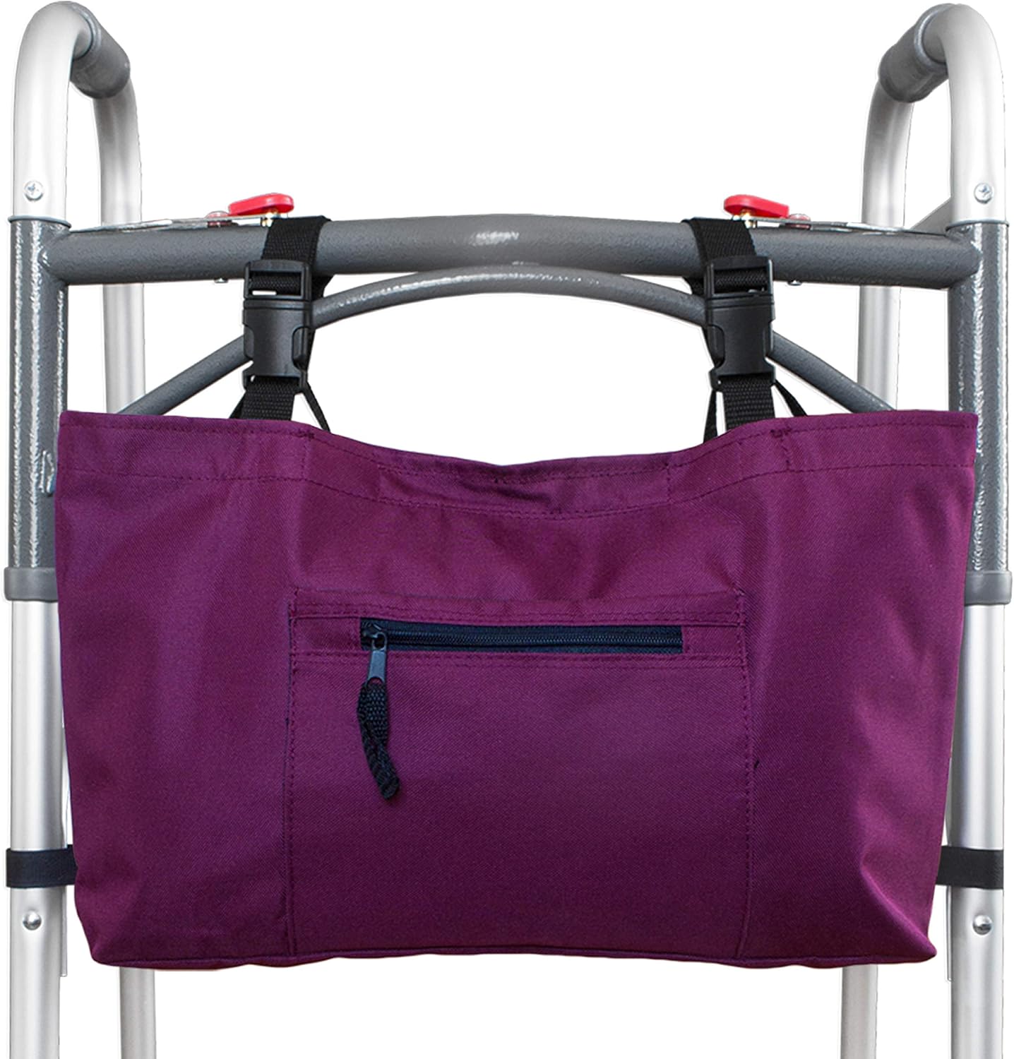 RMS Walker Bag with Soft Cooler - Water Resistant Tote with Temperature Controlled Thermal Compartment, Universal Fit for Walkers, Scooters or Rollator Walkers (Wine): Health & Personal Care