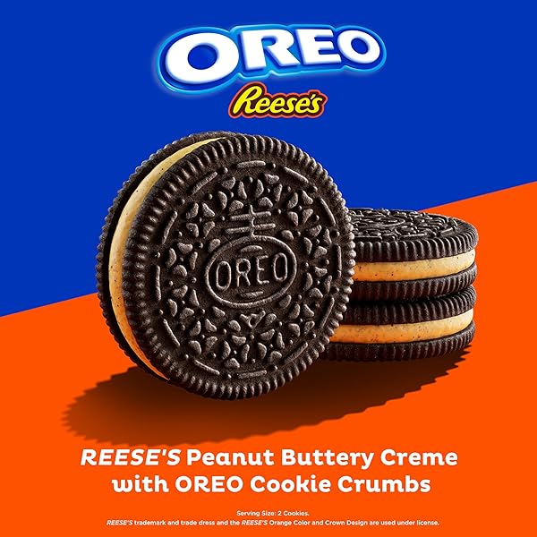 OREO REESE’S PEANUT BUTTERY CREME CHOCOLATE SANDWICH COOKIES, LIMITED EDITION, 10.81 OZ