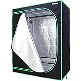 Ohuhu 48"x24"x60" Plant Grow Tent, Mylar Hydroponic Plant Growing Tent for Indoor Gardening, Black