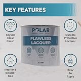 Polar Clear Lacquer Paint 1L Matt Quick Drying Durable Wood Plastic Metal view 2