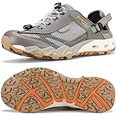 HUMTTO Men's Amphibious Water Shoes - Hiking Sandals for Men Outdoor Water Sandal Closed Toe Non-Slip River Shoes Summer Quick Drying Aqua Shoe