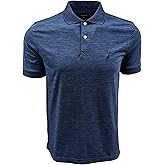 Nautica Men's Nav Tech Performance Polo Shirt (Small, Steel Blue Heather)