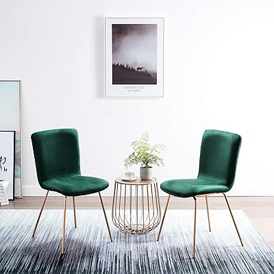 Art-Leon Velvet Dining Chairs with Gold Legs for Kitchen & Living Room