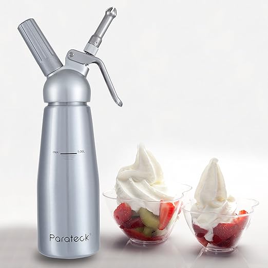 Amazon｜1000ml 泡立て器 クリームウィッパー cream whipper プロ仕様 業務用 家庭用スパークリング ラッテー