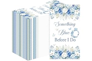 Rakuto Something Blue Bridal Shower Decorations, 50PCS Bachelorette Wedding Engagement Disposable Napkins Party Before I Do D