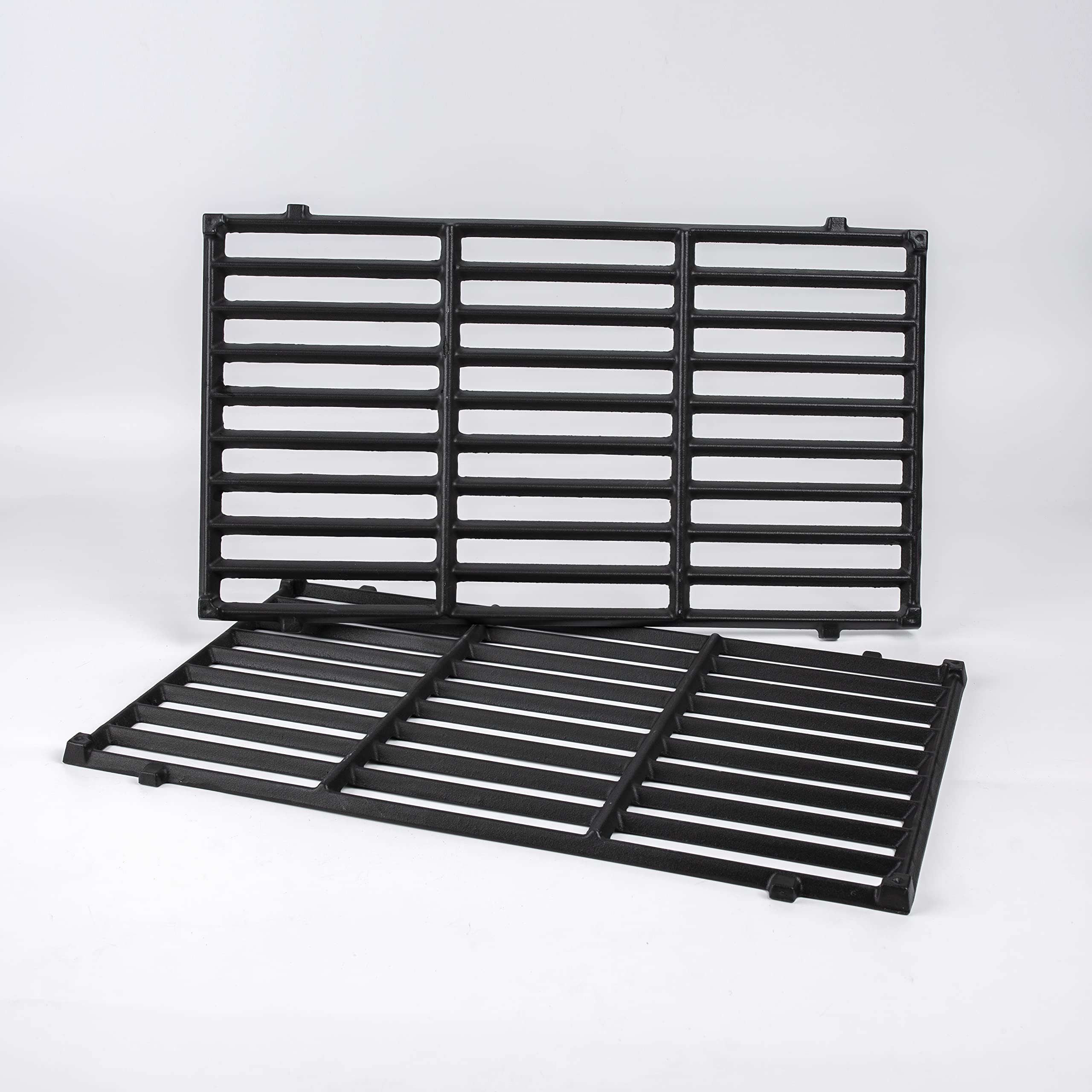 LOKHING 7637 44.5CM Grill Cooking Grid Grates for Weber Spirit Ⅰ & II 200, Spirit E210 E220 S210 S220 Gas Grills (with Front Control Knobs), Cast Iron Grill Parts