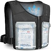 Foiueyga Cooling Vest for Men Women, Ice Vest with 15 Ice Packs &amp; Reflective Strips, Adjustable Cooling Jacket for Summer Outdoor Activities &amp; Work