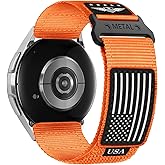 20mm Band Compatible with Samsung Galaxy Watch 7 6 5 4 FE Band 44mm 40mm/Watch 6 4 Classic 47mm 43mm 42mm 46mm/5 Pro 45mm/3 41mm/Active 2 Men,Fabric Nylon Strap for Garmin Vivoactive 5 3/Venu,S