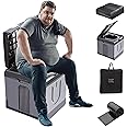 TRIPTIPS Updated Portable Potty for Camping Extra Large Folding Travel Toilet Camping Toilet Portable Toilet for Adults Car Toilet Camp Toilet Outdoor Toilet for Boat/Hiking/Long Trips/Beach