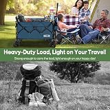 Overmont 200L Folding Festival Trolley on Wheels 150kg Heavy Duty Blue view 7