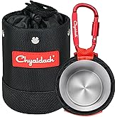 Chyaidach Small Tool Pouch with Steel Lining & Carabiner | Belt Loop Tool Pouches for Nails, Screws | Fits All Belts, Backpack & Bag | Ideal for Carpenter, Electrician, Contractor