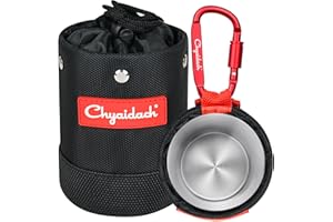 Chyaidach Small Tool Pouch with Steel Lining & Carabiner | Belt Loop Tool Pouches for Nails, Screws | Fits All Belts, Backpack & Bag | Ideal for Carpenter, Electrician, Contractor