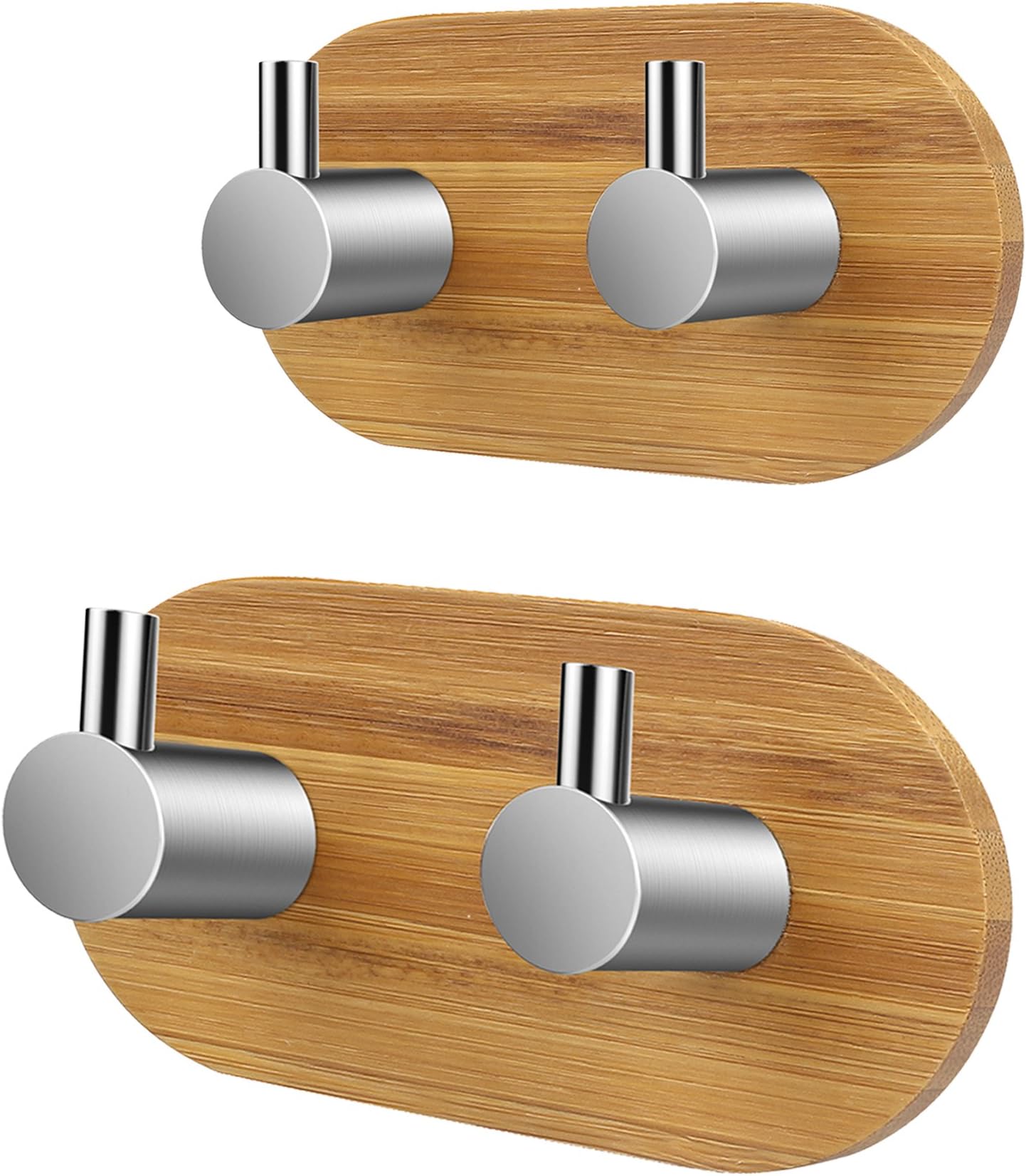 VISEN adhesive wall hanger towel hook for clothes coat hat key bath and headphones (Pack of 2 Type2 Hooks)